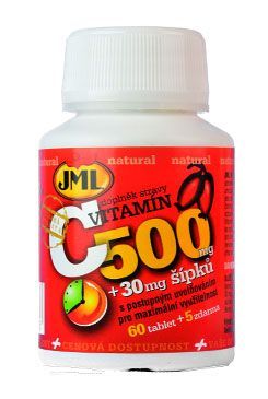 Vitamin C přírodní s šípky JML 500mg 60+5tbl