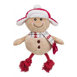 Vánoční hračka pes Xmas GINGERBREAD plyš/bavlna 34cmTR