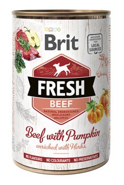 Brit Fresh Dog konz Beef with Pumpkin 400g