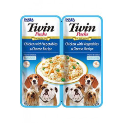 Churu Dog Twin Packs Chick&Veg. & Cheese in Broth 80g