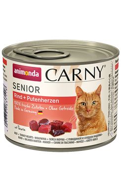 Animonda konz. kočka CARNY SENIOR hov/krůtí srdce 200